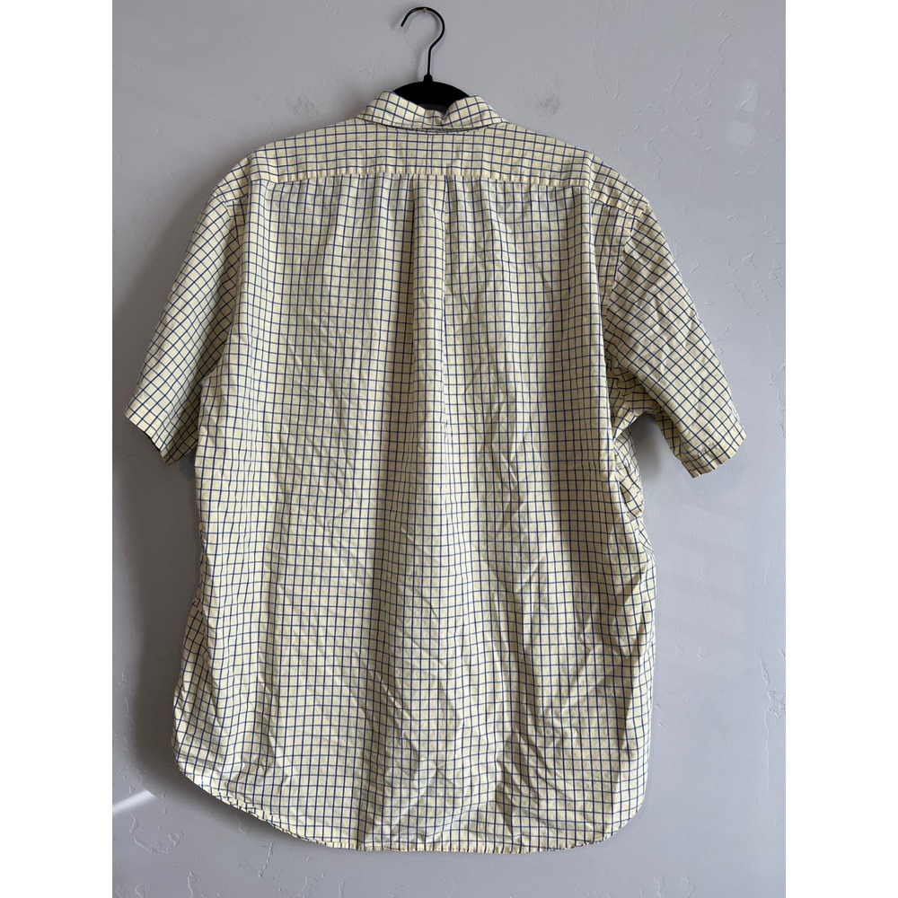 Ralph Lauren Mens Plaid Yellow‎ Short Sleeve Button Down Shirt Size L Blake - Picture 2 of 4